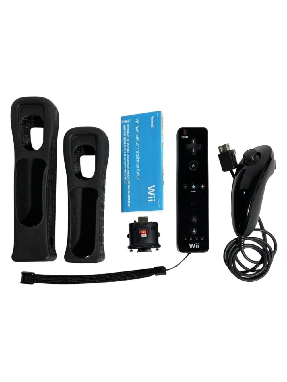 Nintendo Wii Remote MotionPlus Adapter Dongle Nunchuk Jacket Extended Lot Tested